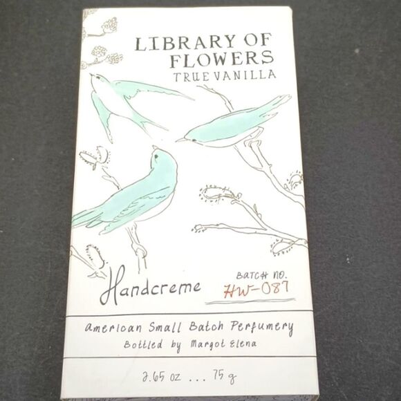 LIBRARY of flowers true vanilla hand creme NIB batch hw-087 - Picture 3 of 10